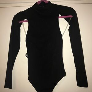 Nastygal Backless Long Sleeved Bodysuit XS NWT